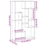 vidaXL Bibliothèque chêne sonoma 72x20x120 cm bois d'ingénierie