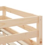 vidaXL Lit mezzanine enfants et rideaux bleu 90x190cm bois pin massif