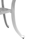 vidaXL Table de jardin blanc 53x53x53 cm aluminium coulé