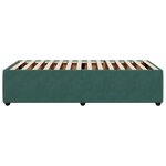 vidaXL Cadre de lit sans matelas vert foncé 90x200 cm velours