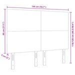 Tête de lit vidaXL Design Simple Gris Foncé 140 cm en Tissu Velours Côtelé