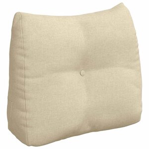 vidaXL Coussin de Dos Crème 60 x 24 x 50 cm tissu