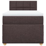 vidaXL Sommier à lattes de lit avec matelas Marron foncé 90x190 cm
