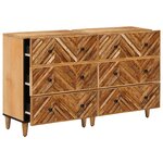 vidaXL Armoires de rangement 2 Pièces Marron 60 x 33 5 x 75 cm