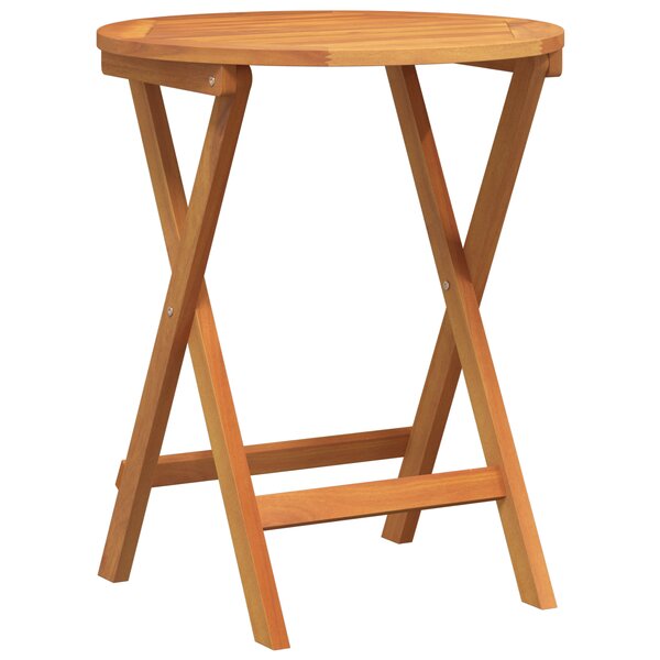 vidaXL Table de jardin pliante ronde Ø60x72 cm en bois d'acacia massif
