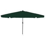 Parasol de jardin vidaXL avec LEDs ø395x245 cm Vert