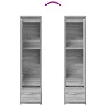 vidaXL Buffet haut sonoma gris 29 5x34x119 5 cm bois d'ingénierie