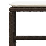 vidaXL Ensemble à manger de jardin et coussins 11 Pièces marron rotin