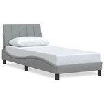 vidaXL Cadre de lit sans matelas gris clair 90x200 cm tissu