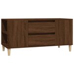 vidaXL Meuble TV Chêne marron 102x44 5x50 cm Bois d'ingénierie