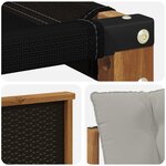 vidaXL Ensemble de canapés d'extérieur 6 pc Naturel et gris clair