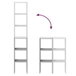 vidaXL Bibliothèques 2 Pièces empilable sonoma gris bois d'ingénierie