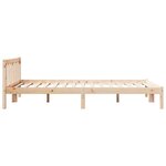 vidaXL Cadre de lit extra long sans matelas 160x220 cm bois massif pin