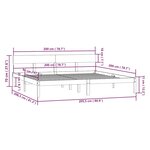 vidaXL Cadre de lit sans matelas bois massif 200x200 cm