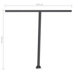 vidaXL Auvent automatique sur pied 300x250 cm Jaune/Blanc