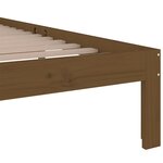 vidaXL Cadre de lit sans matelas marron miel bois massif 100x200 cm