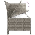 vidaXL Salon de jardin 4 Pièces avec coussins Gris Résine tressée