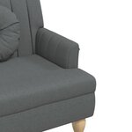 vidaXL Banc avec coussins gris foncé 113x64 5x75 5 cm tissu