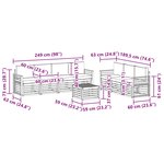 vidaXL Ensembles de canapés 8 pc