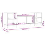 vidaXL Meuble TV Chêne fumé 160x35x55 cm Bois d'ingénierie
