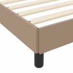 vidaXL Cadre de lit avec matelas Cappuccino 120 x 190 cm tissu