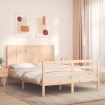 vidaXL Cadre de lit sans matelas 140x200 cm bois massif