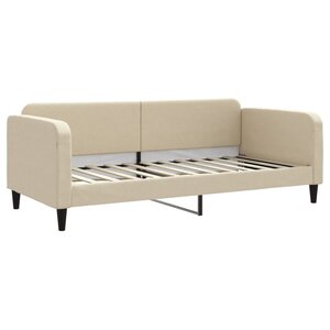 vidaXL Lit de repos sans matelas crème 90x200 cm tissu