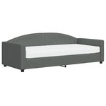 vidaXL Lit de jour avec matelas gris foncé 90x200 cm tissu
