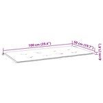 vidaXL Coussin de banc de jardin motif de feuilles 100x50x4 cm