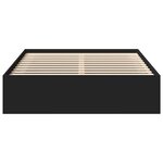 vidaXL Cadre de lit sans matelas noir 160x200 cm