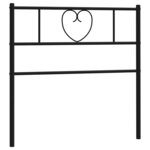 vidaXL Tête de lit de remplacement métal noir 107 cm