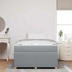 vidaXL Cadre de lit avec matelas Gris clair 120 x 200 cm tissu