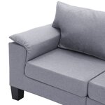 vidaXL Canapé à 5 places Gris clair Tissu