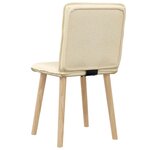 vidaXL Chaises à manger lot de 2 crème tissu