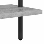 vidaXL Étagère Sonoma gris 60 x 24 x 203 cm Bois d'ingénierie
