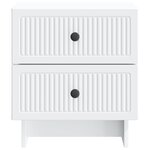 vidaXL Cabinet de chevet Blanc 43 x 34 5 x 47 5 cm Bois d'ingénierie