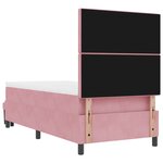 vidaXL Lit à Ressorts avec Matelas & Banc Rose 90x200 cm Velours