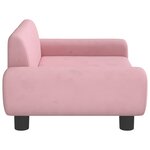 vidaXL Canapé pour enfants rose 70x45x33 cm velours