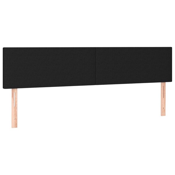 vidaXL Têtes de lit 2 Pièces Noir 80x5x78/88 cm Tissu