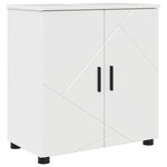 vidaXL Ensemble de mobilier de salle de bain 4 Pièces Blanc brillant