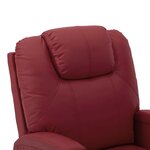Vidaxl fauteuil releveur inclinable bordeaux similicuir