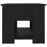 vidaXL Table basse noir 79x49x41 cm bois d'ingénierie