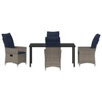 vidaXL Ensemble de salle à manger pour jardin 5 Pièces Gris polyrotin
