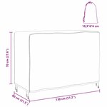 vidaXL Housse pour mobilier d'extérieur Noir 130 x 80 x 70 cm 600D