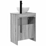 vidaXL Meuble de salle de bain avec évier Sonoma gris 54 x 35 x 83 cm