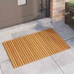 vidaXL Tapis de bain Marron 80 x 50 cm Bois d'Acacia Massif