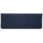 vidaXL Tapis d'escalier auto-adhésifs 15 Pièces 65x24 5x3 5 cm Bleu