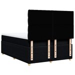 vidaXL Sommier à lattes de lit avec matelas Noir 140x190 cm Tissu