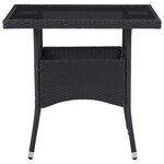 vidaXL Ensemble à manger d'extérieur 5Pièces Noir Résine tressée et verre