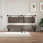 vidaXL Tête de lit suspendue Gris PU antique